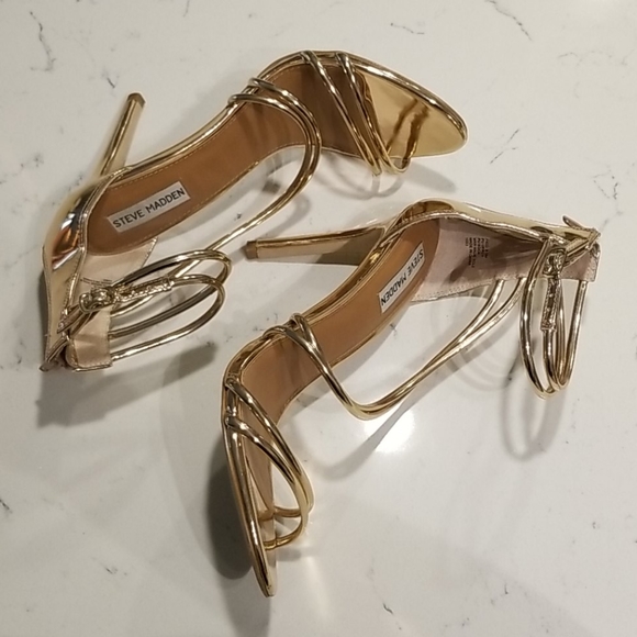Steve Madden Fico Metallic Heels - Picture 2 of 4